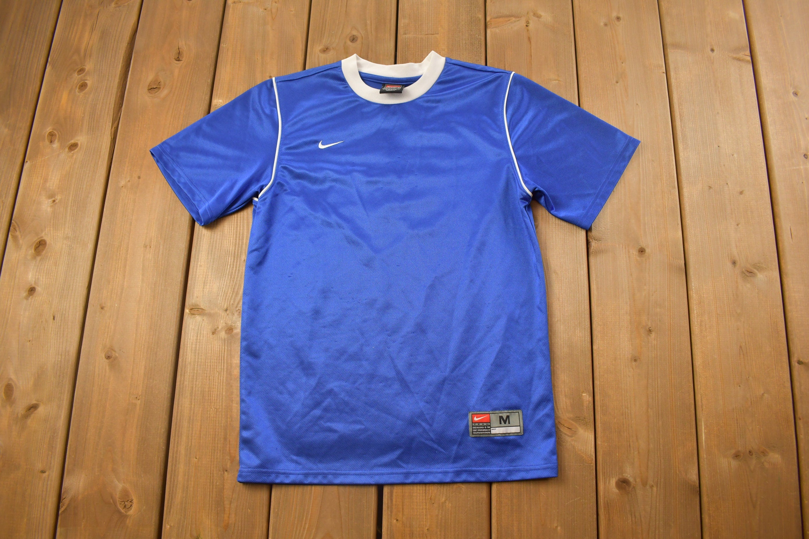 Vintage 1990s Nike Swoosh Graphic Soccer Jersey