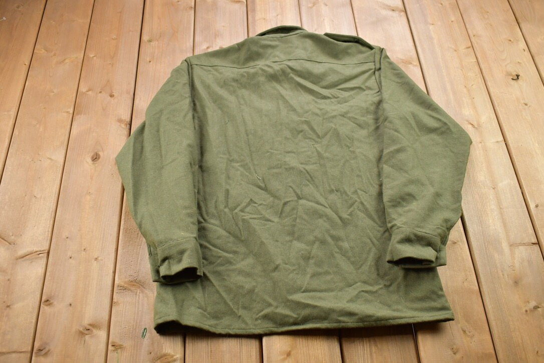 Vintage 1990s Magrath Manufacturing Co Wool Blank Button Up Shirt