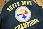 Vintage 2000s NFL Pittsburgh Steelers 6x Super Bowl Champions Embroidered Varsity Jacket Men's 2XL
