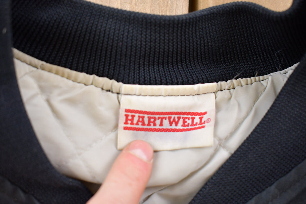 Vintage 1980s Hartwell Rustad Bus Service Raglan Bomber Jacket