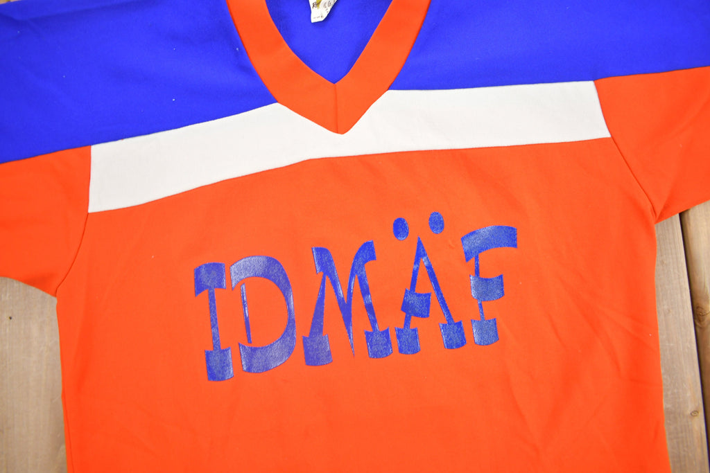 Vintage 1980s IDMAF Graphic Jersey Style T Shirt