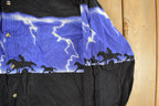 Vintage 1990s Express Rider Western Shirt Horse Theme Pearl Snap Button Up Shirt Men's Large  Vintage Cowboy Shirt  Rodeo Shirt
