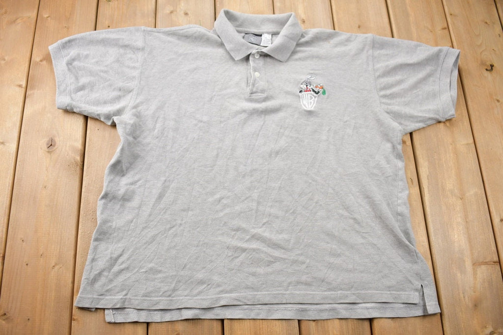 Vintage 1993 Bugs Bunny Carrot Golf Polo Embroidered T-Shirt