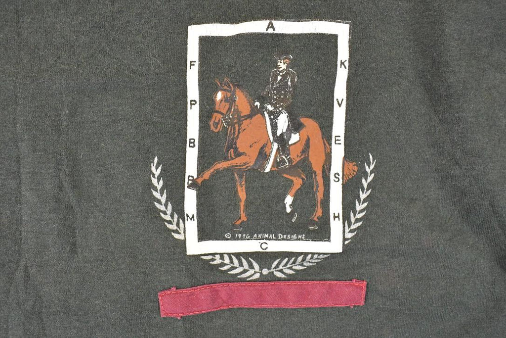 Vintage 1996 Animal Designs Horse Riding Souvenir T-Shirt Men's L