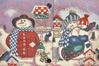 Vintage 1990s Christmas Graphic Patchwork Button Up Jacket
