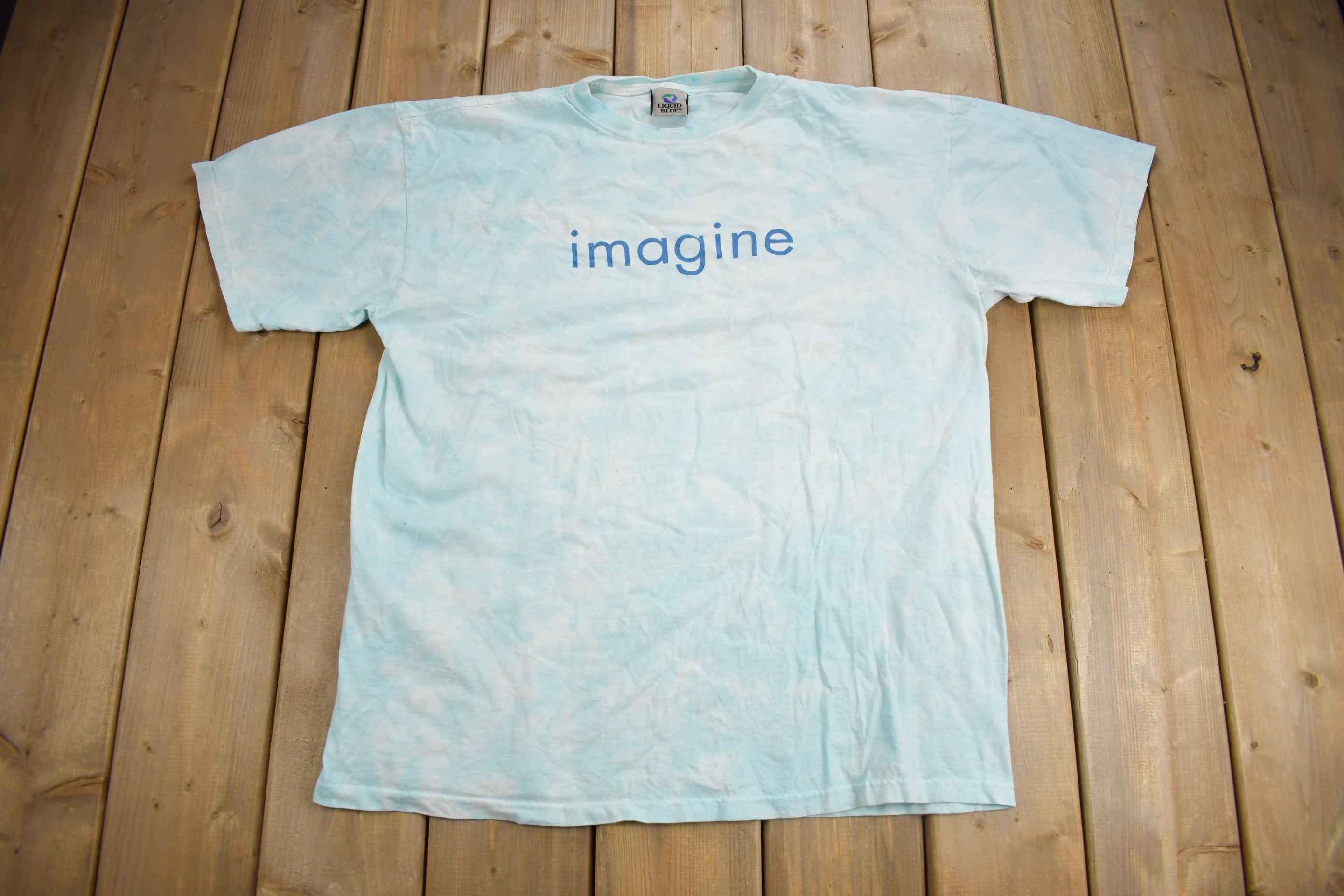 Vintage 1999 John Lennon Imagine Liquid Blue T-shirt