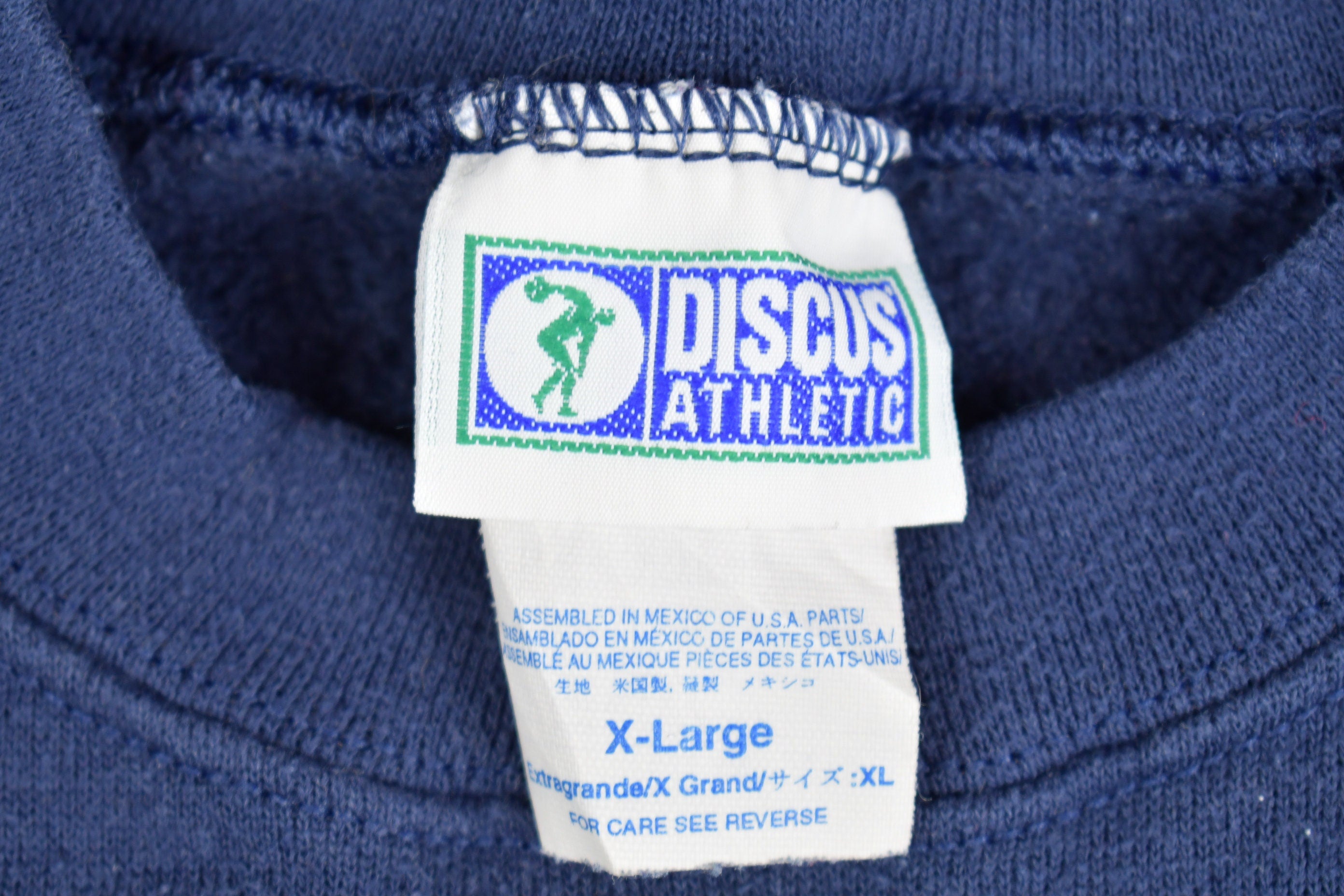 Vintage 1990s Blank Discuss Athletic Crewneck Sweatshirt