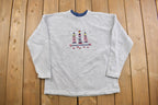 Vintage 1990s Cute Lighthouse Crewneck Sweatshirt