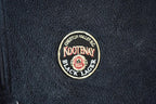 Vintage 1990s Kootenay Black Lager Quarter Zip Fleece Crewneck Sweatshirt / 90s Crewneck / Souvenir Sweater / Streetwear