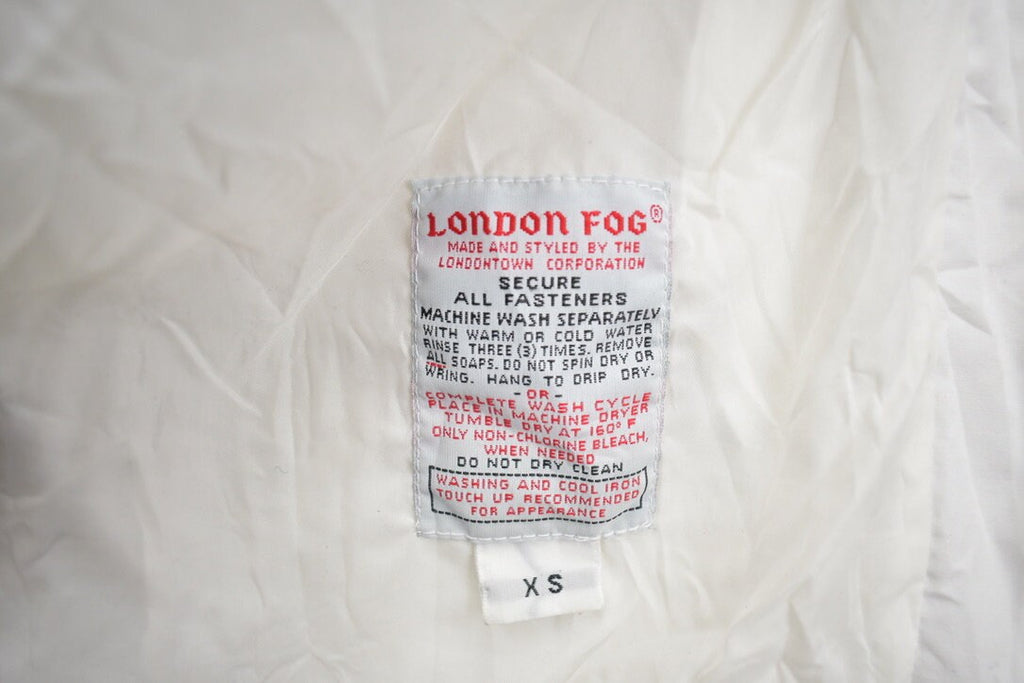Vintage 1990s London Fog White Windbreaker Jacket