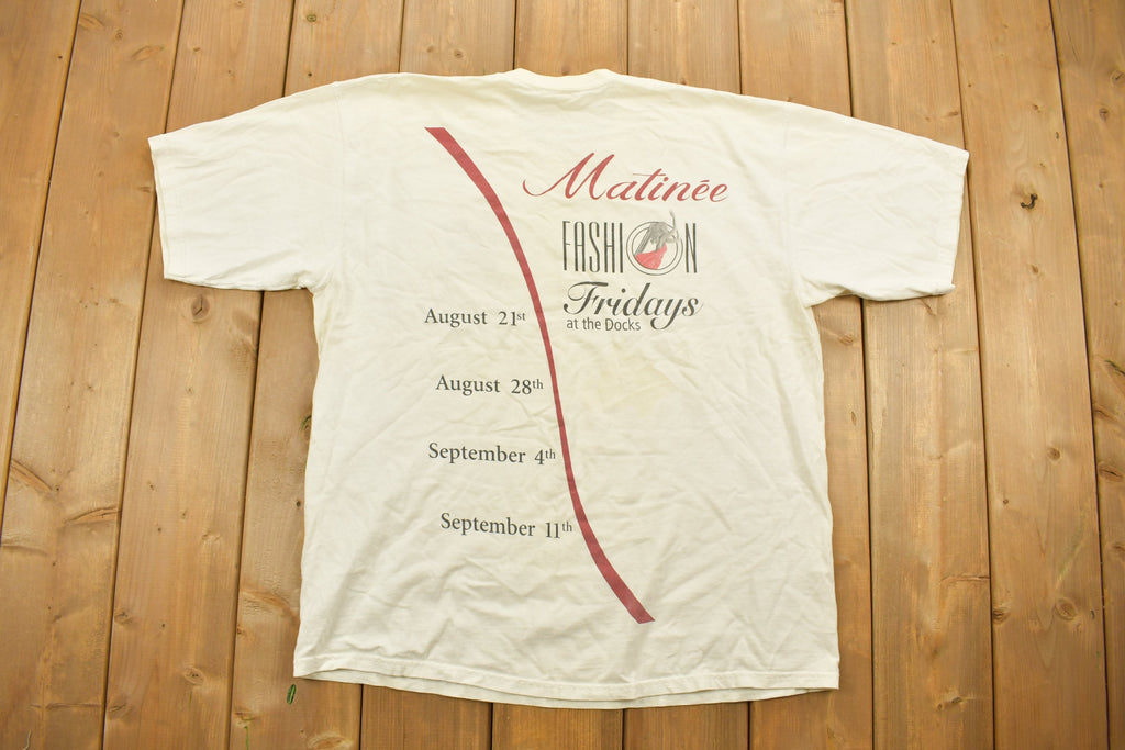 Vintage 1998 Matinee Fashion Fridays Embroidered Graphic T-Shirt