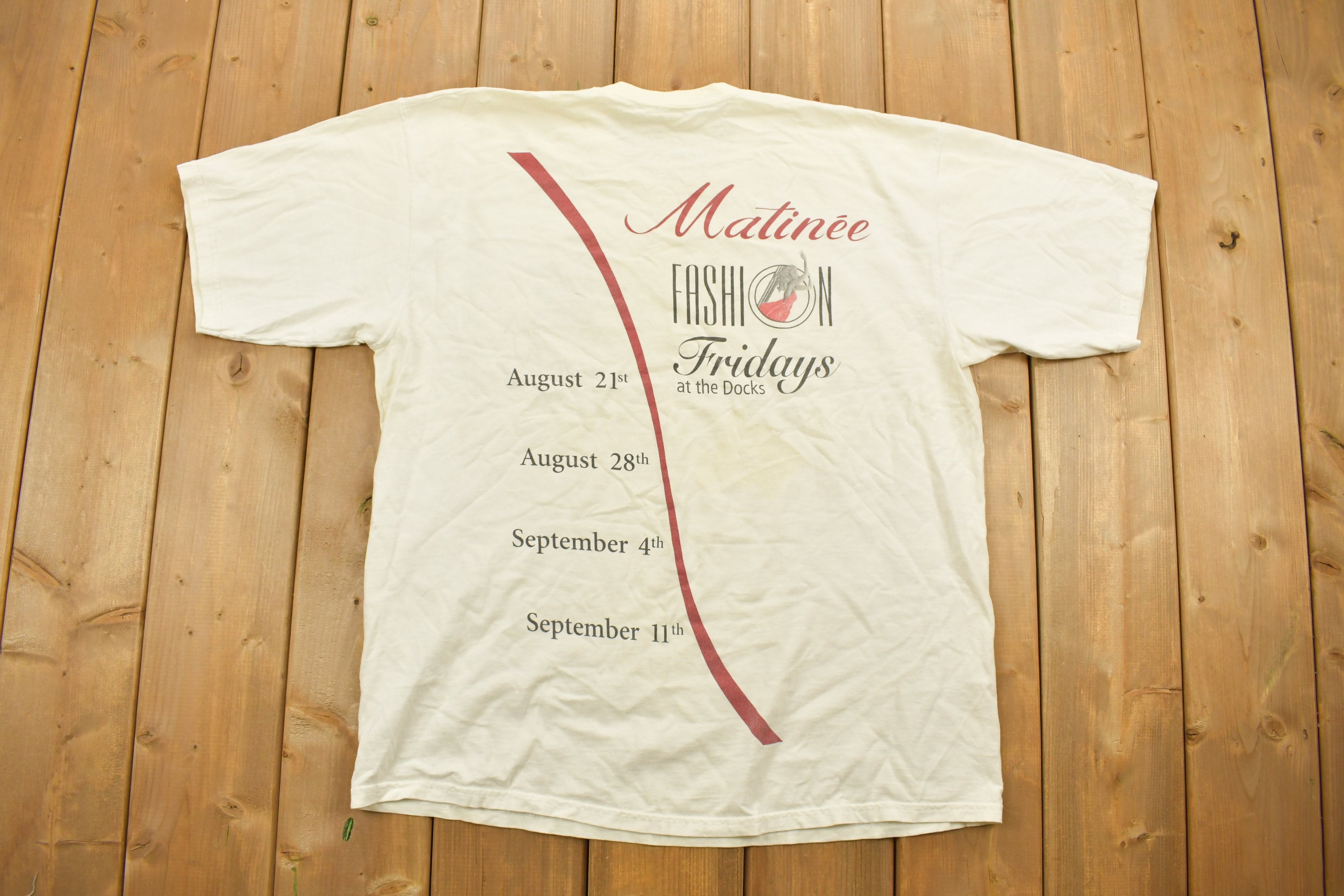 Vintage 1998 Matinee Fashion Fridays Embroidered Graphic T-Shirt