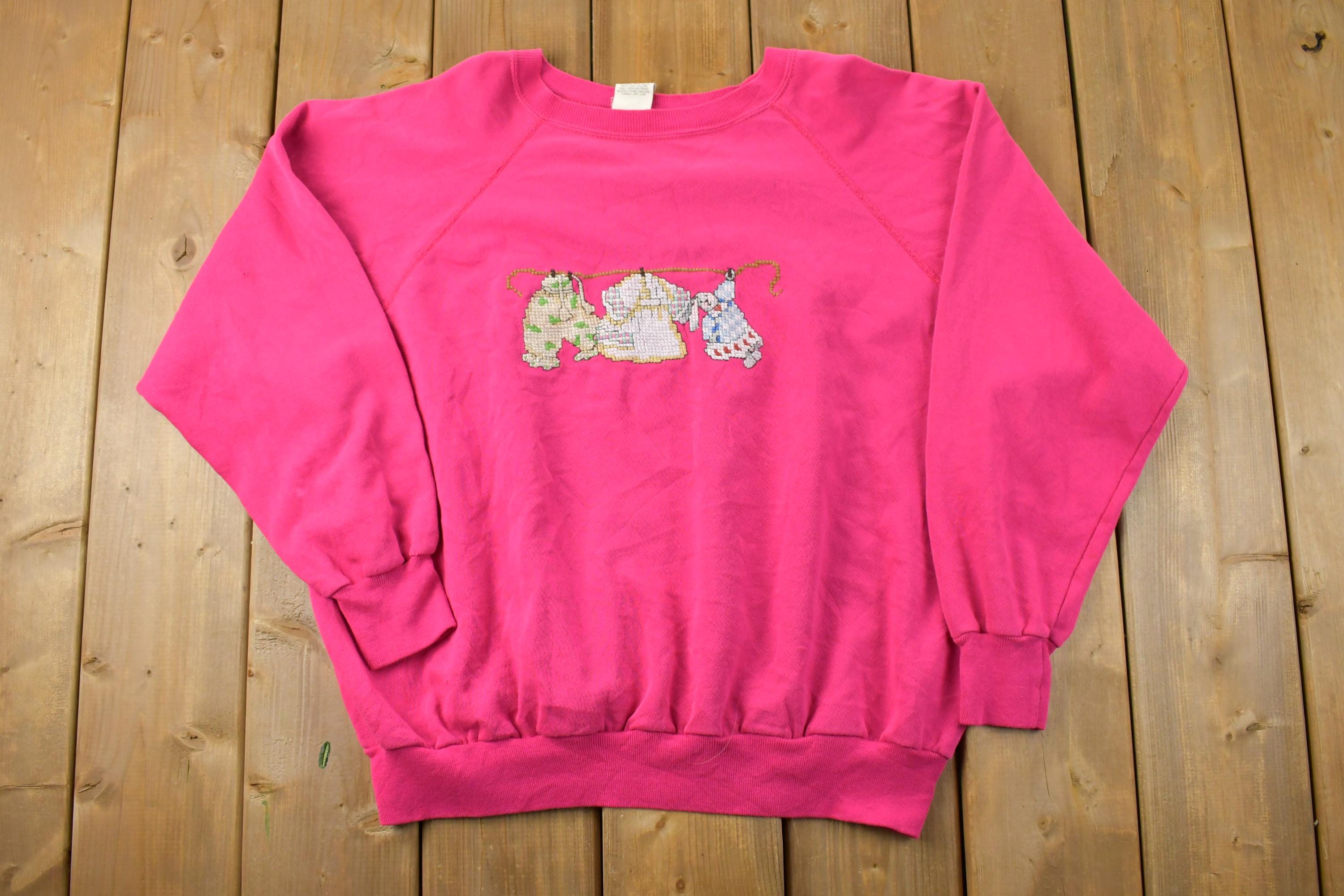 Vintage 1990s Cute Fleece Wise Crewneck Sweater
