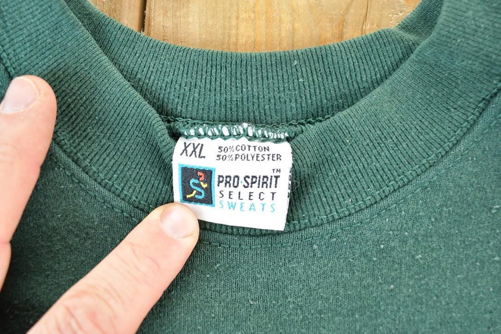 Vintage 1990s Blank Olive Heavyweight Crewneck Sweatshirt