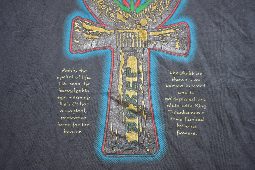Vintage 1990s Ankh Graphic T Shirt Single Stitch