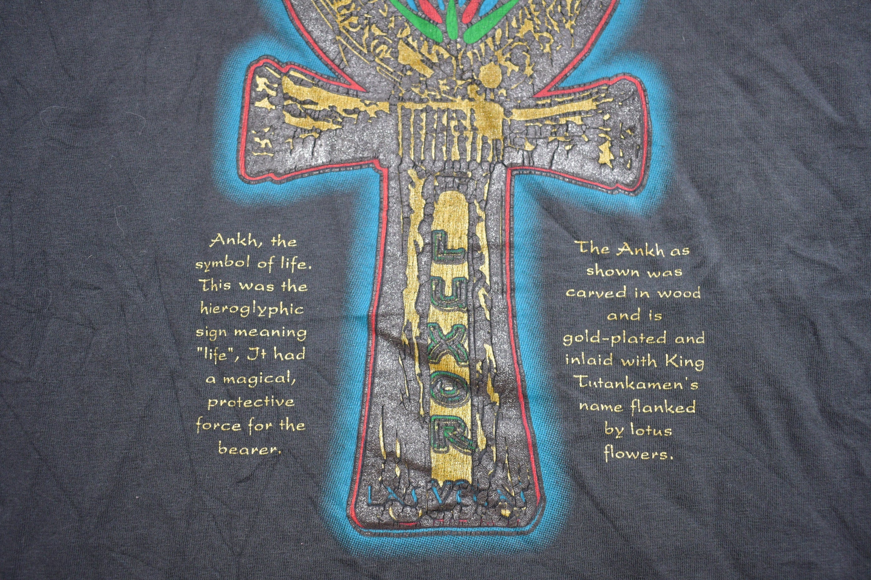Vintage 1990s Ankh Graphic T Shirt Single Stitch