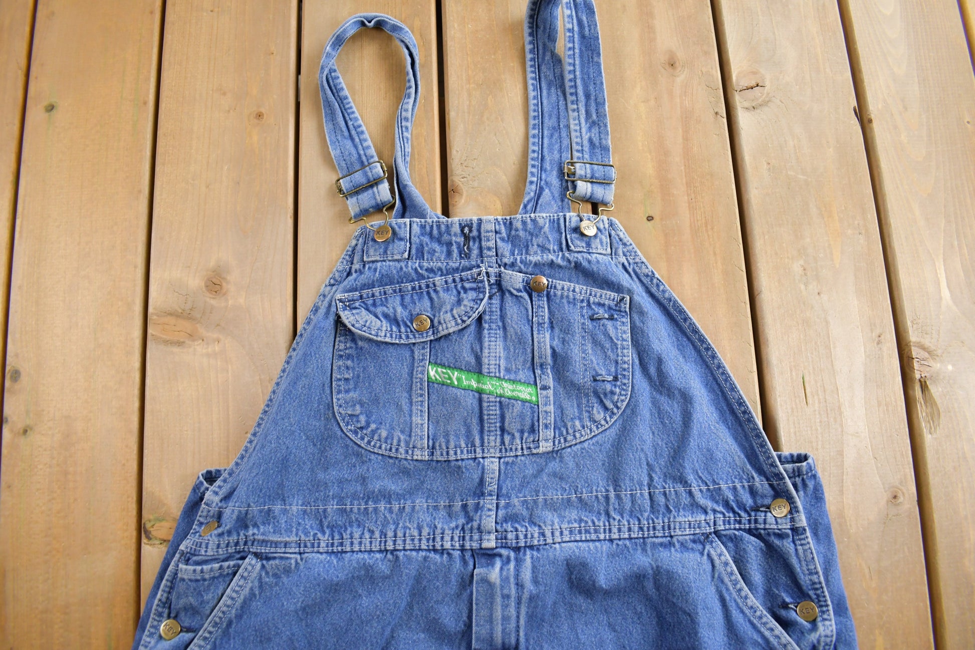Vintage 1990s KEY Imperial Jean Bib Overalls Size 46 x 32