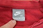 Vintage 1990s Red Nike Embroidered Mini Swoosh Crewneck Sweatshirt