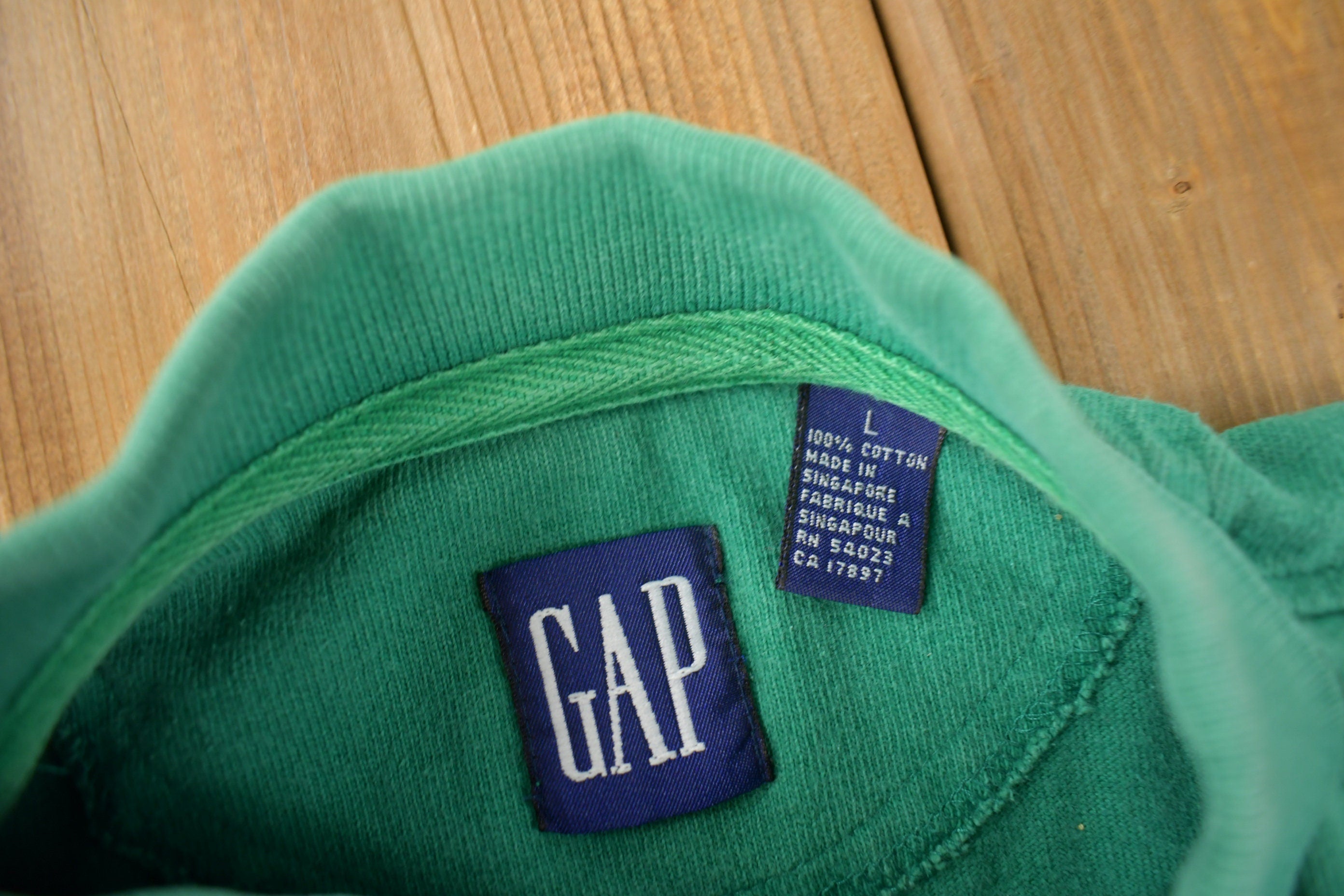 Vintage 1990s GAP Long Sleeve Polo Sweatshirt Size Large