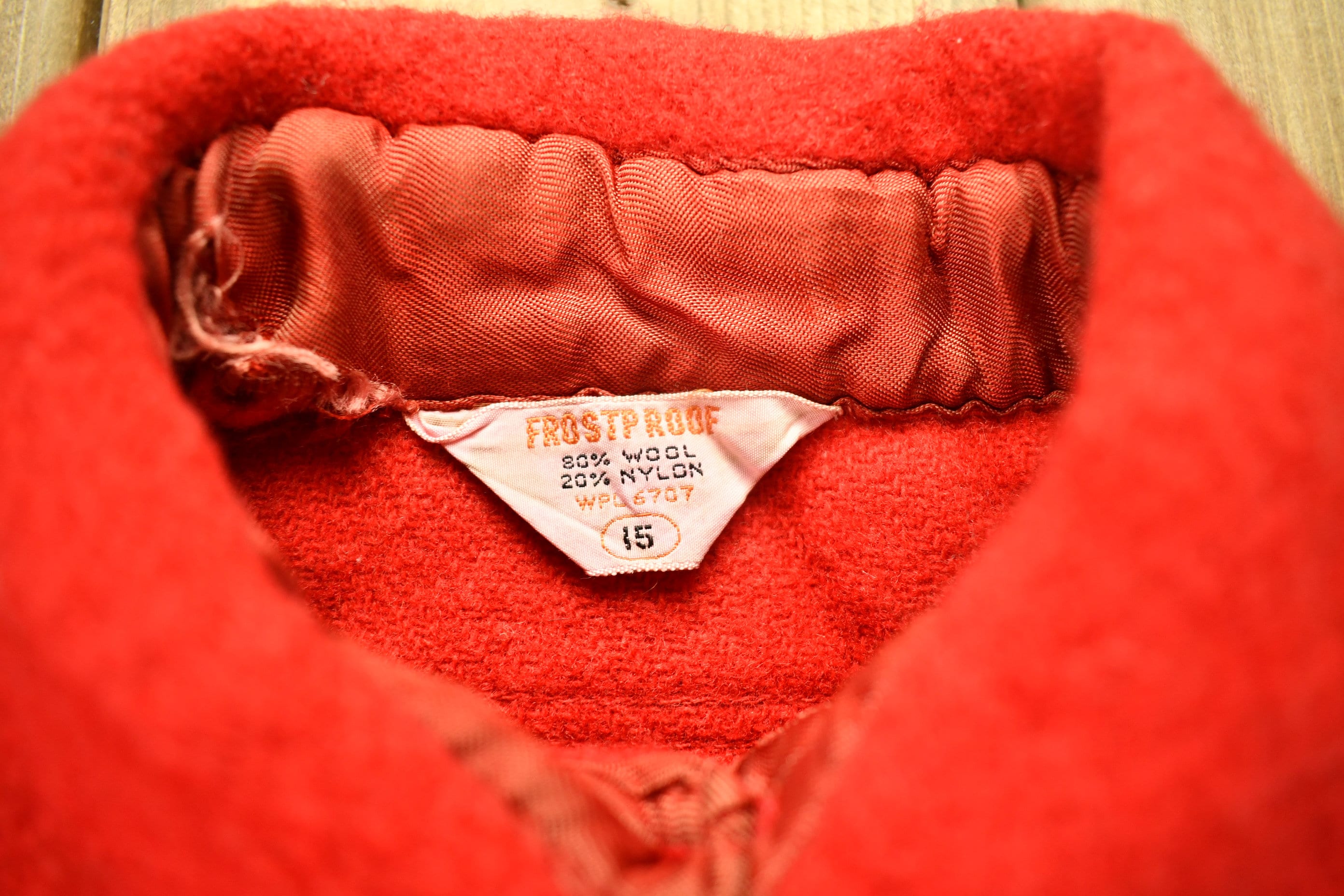 Vintage 1980s Frost Proof Wool Button Up Shirt