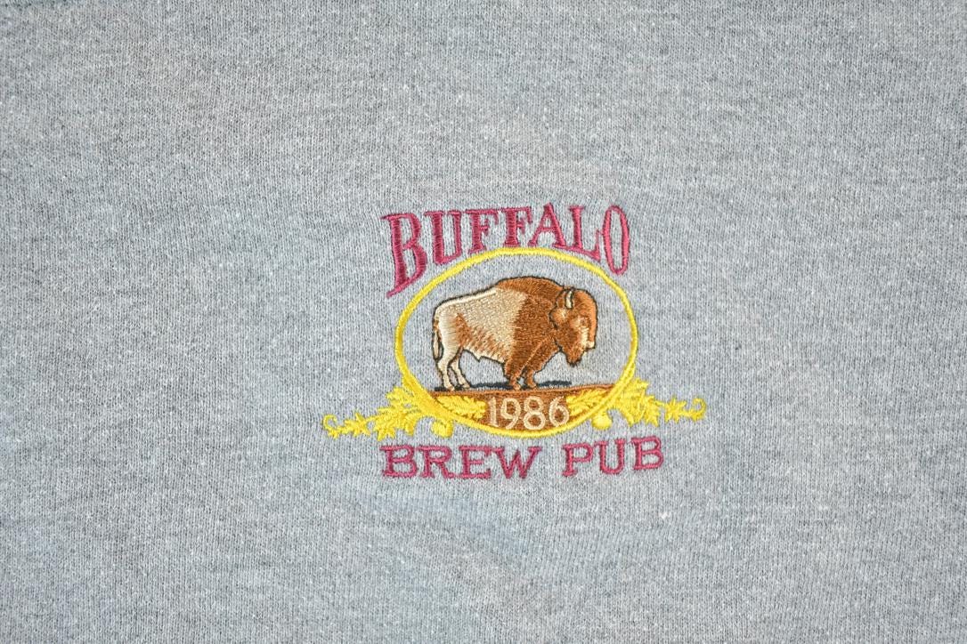 Vintage 1990s Buffalo Brew Pub Crewneck Sweatshirt Mens L