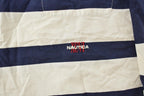 Vintage 1990s Nautica Striped Rugby Long Sleeve Polo Shirt Men's XL / Sailing Nautical / Athleisure / Streetwear / Preppy / Streetstyle