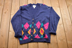 Vintage 1990s Geometric Knitted Cardigan
