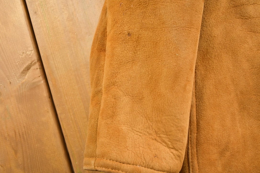 Vintage 1980s Sears The Leather Shearling Jacket