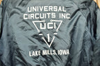 Vintage 1990s Dunbrooke Lake Mills Iowa Satin Bomber Jacket  Snap Button  Streetwear  Souvenir Jacket  Made In USA  Streetwear  Iowa
