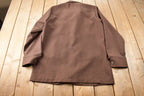 Vintage 1970s Levi's Panatela Tops Brown Western Style Button Up Shirt Made in USA Size XL