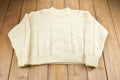 Vintage 1980s Wool Cable Knit Knitted Sweater /
