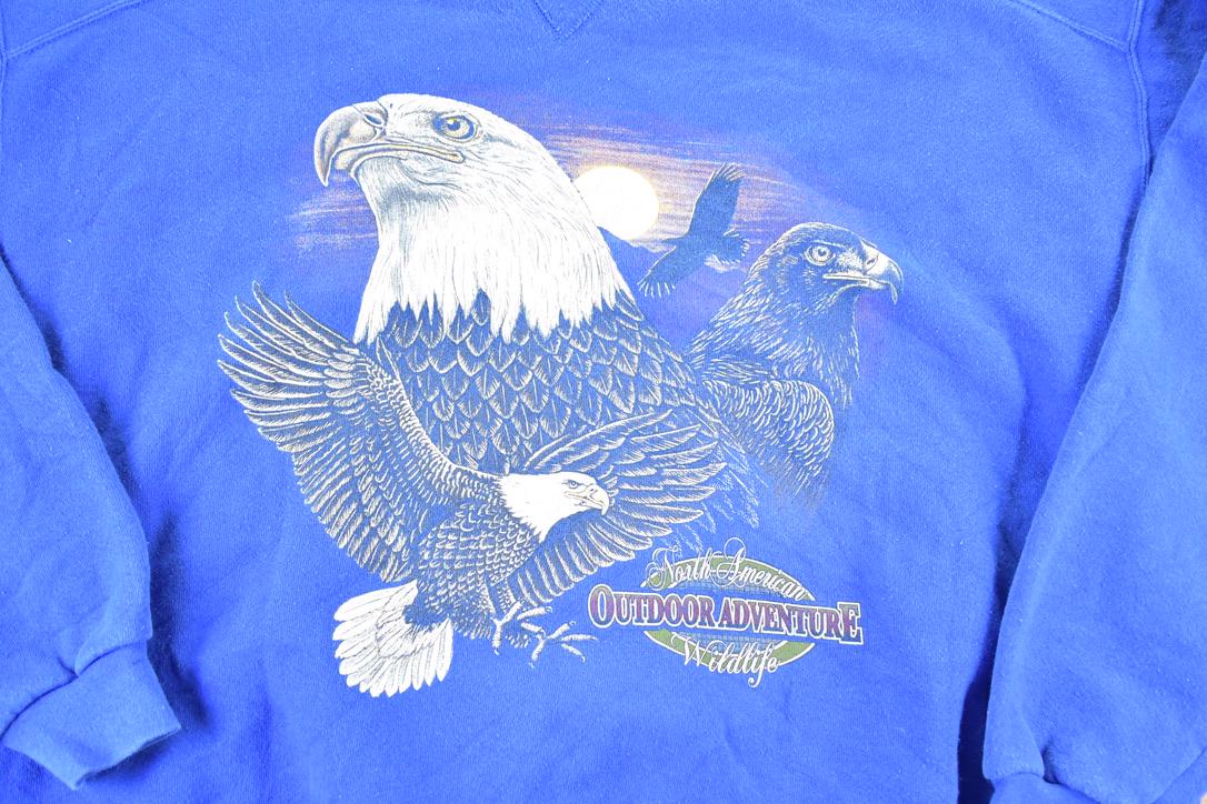Vintage 1990s Bald Eagle Outdoor Advantage Crewneck Sweatshirt Mens XL