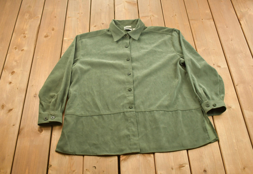 Vintage 1990s Apparenza Stretch Blank Button Up Shirt