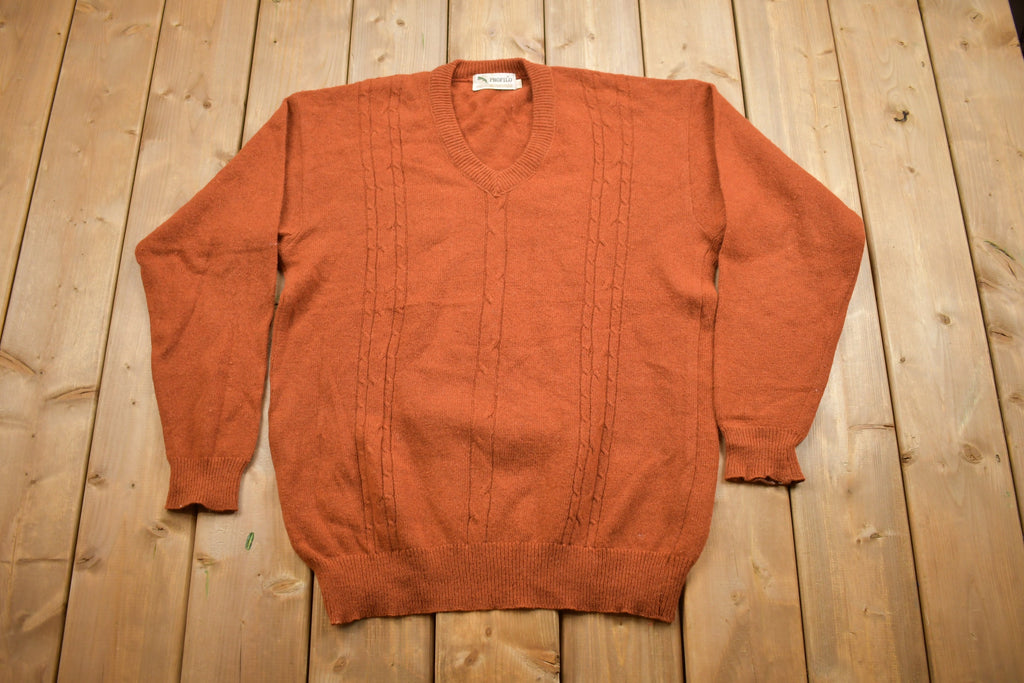 Vintage 1980s Profilo V Neck Sweater