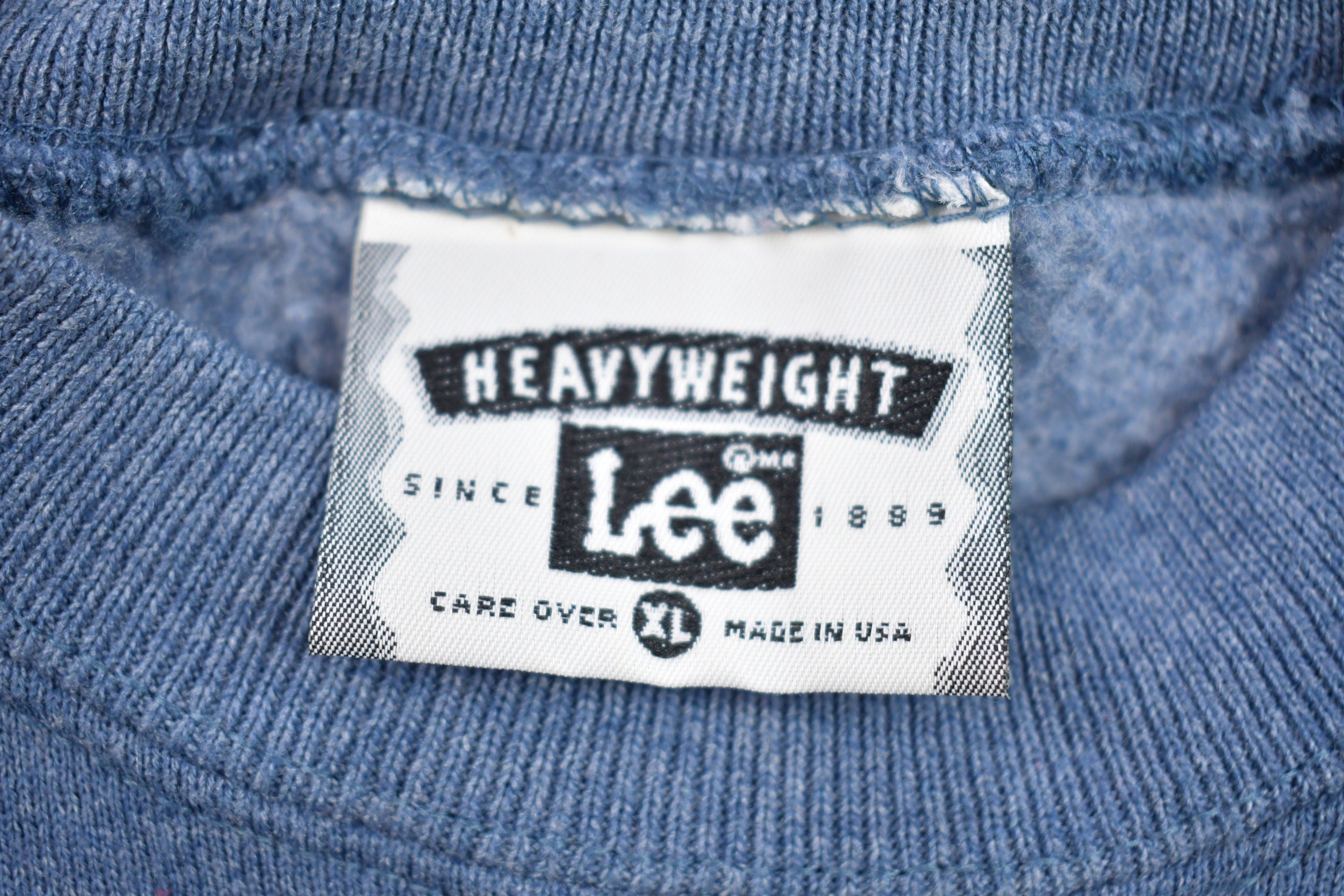Vintage 1990s Heavy Weight Blank Blue Crewneck Sweatshirt