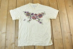 Vintage 1990s Floral Tan Single Stitch T-Shirt