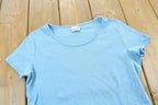 Vintage 1980s Duofold Sport Ladies Blank Blue T-Shirt Women's M