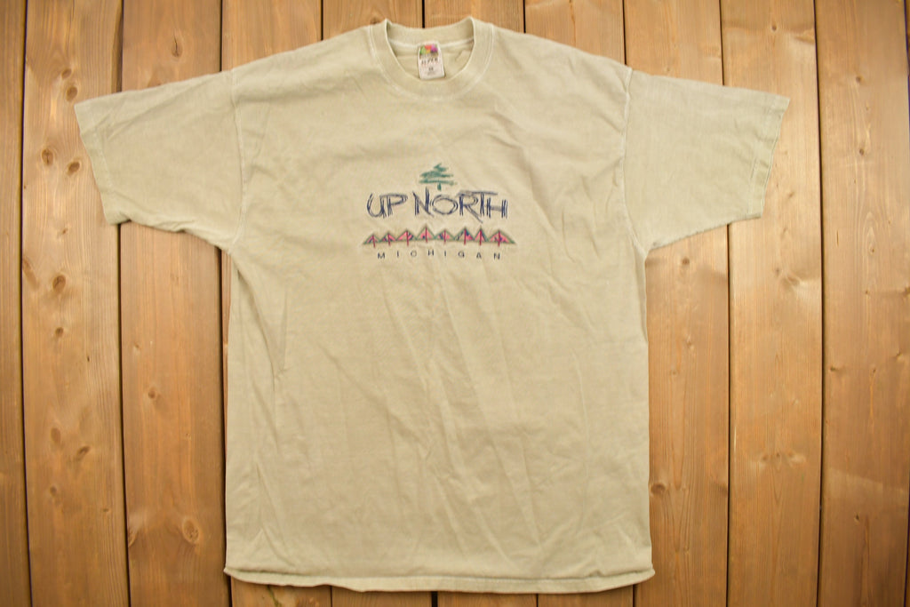 Vintage 1990s Up North Michigan Travel T-Shirt