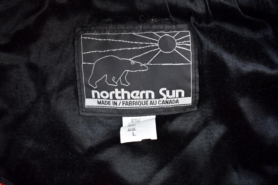 Vintage 1990s Nature Theme 100% Wool Hooded Button Up Jacket Made In Canada