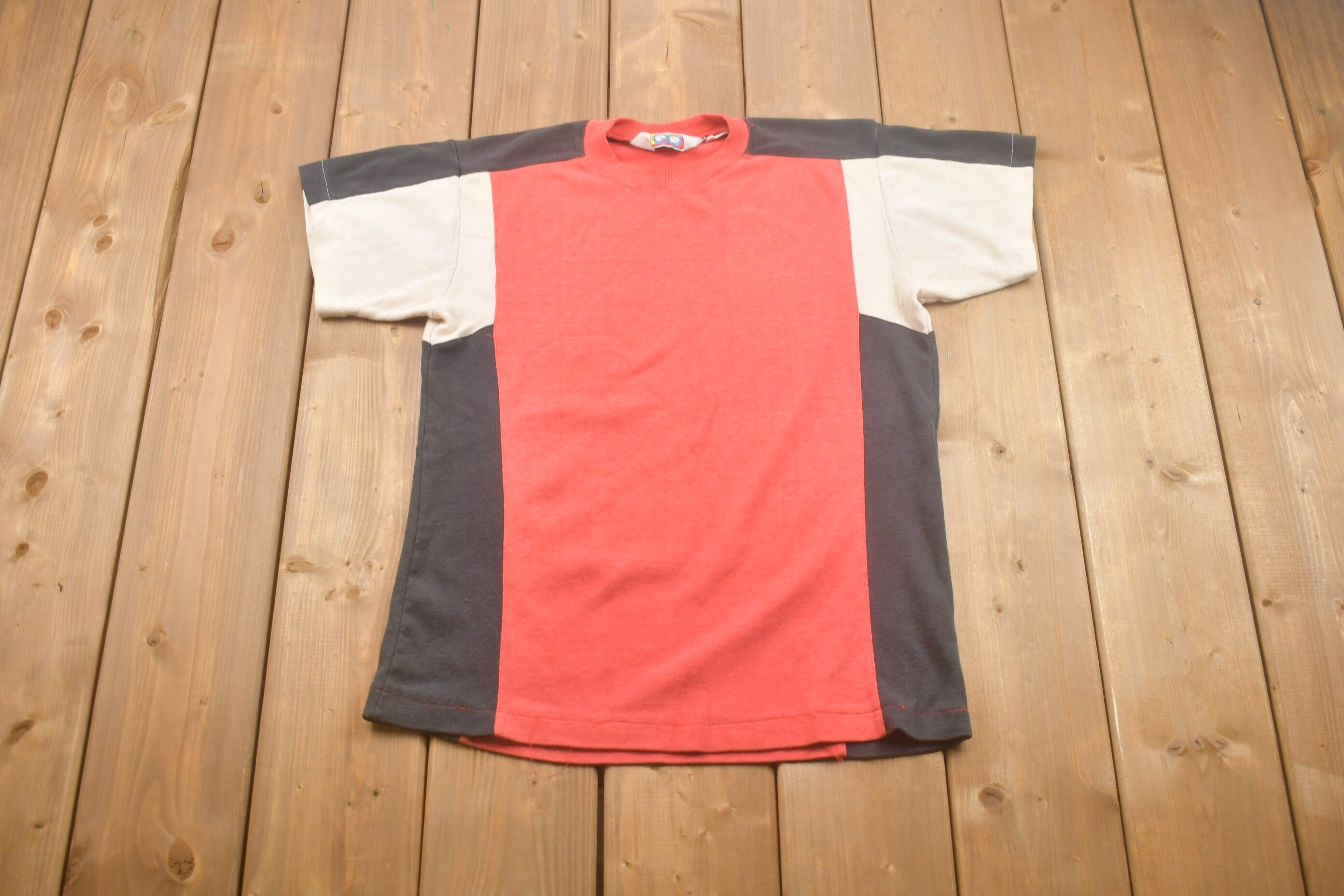 1990s Vintage Colour Block T-Shirt