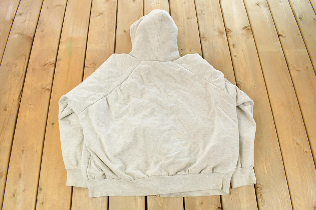 Vintage 1990s Woodland Blank Grey Thermal Lined Hoodie Men's XL