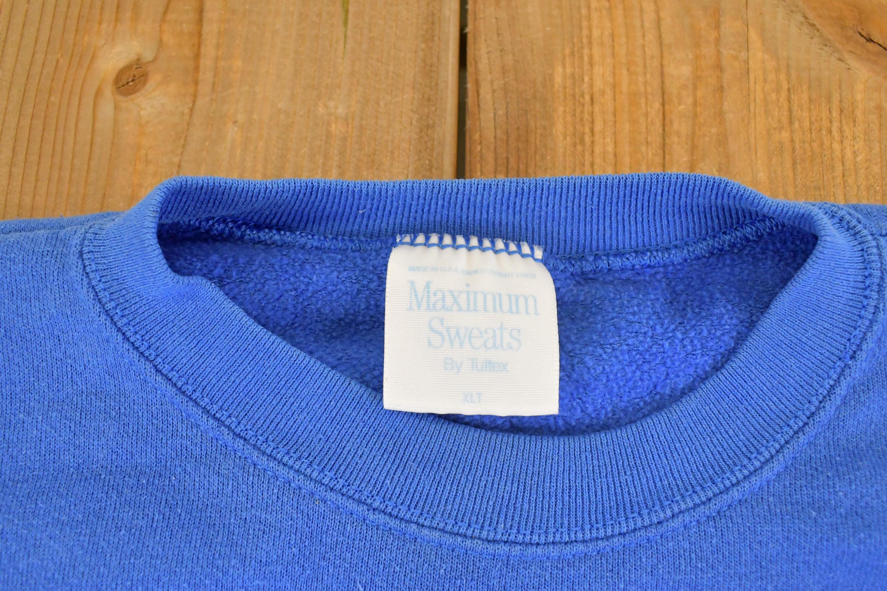 Vintage 1990s Maximum Sweats Streetwear Blank Crewneck Sweatshirt Men's L / 90s Sun Faded Streetwear