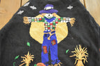 Vintage 1990s Studio Boo Patchwork Embroidered Full Zip Knit Sweater Women's Large