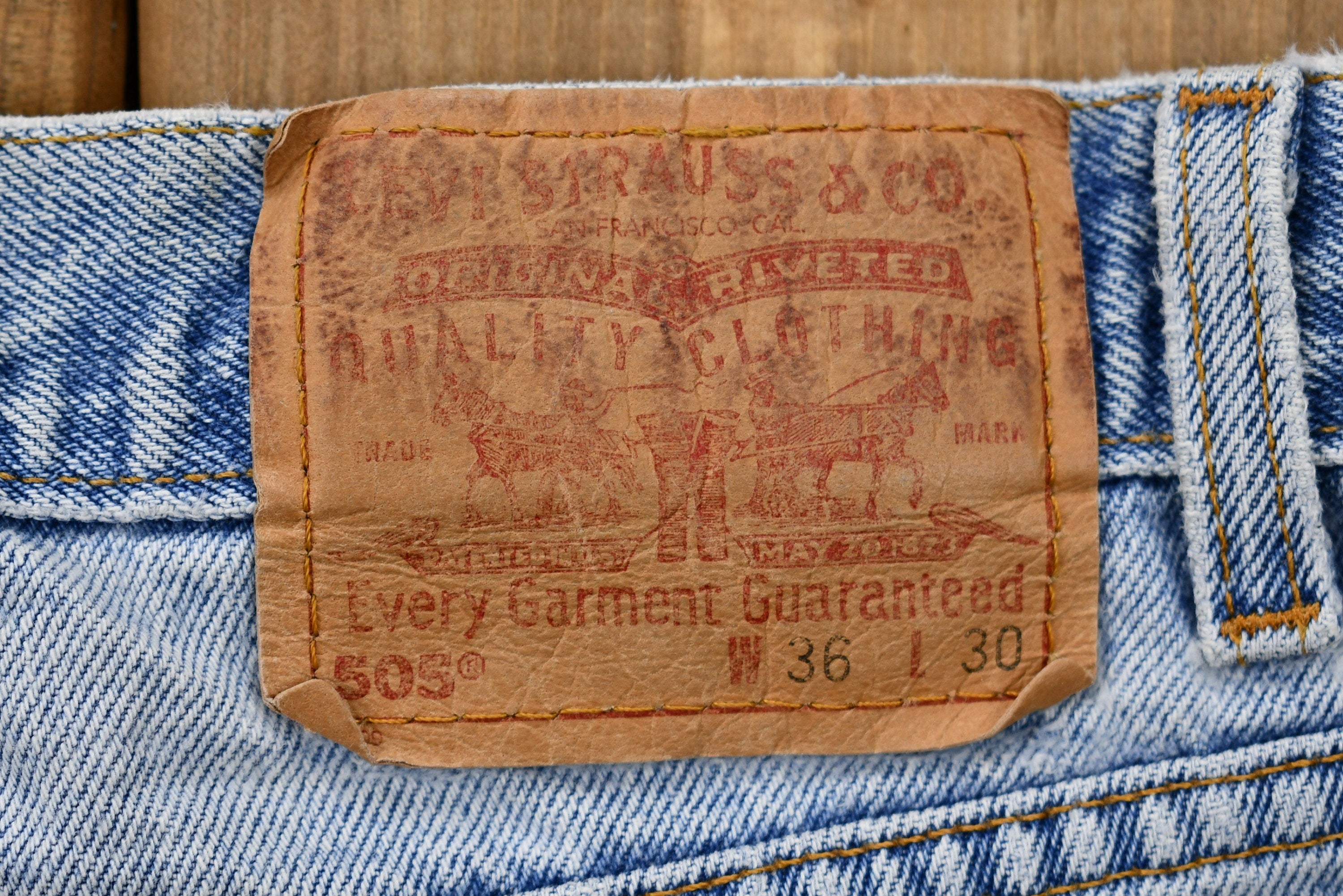 Vintage 1990s Levi's 505 Light Wash Regular Fit Jeans