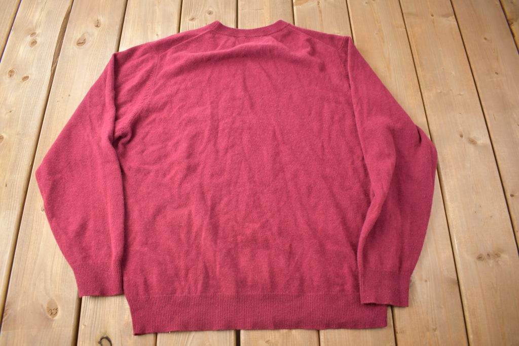 Vintage 1990s Jos. A. Bank 100% Cashmere Knit Sweater