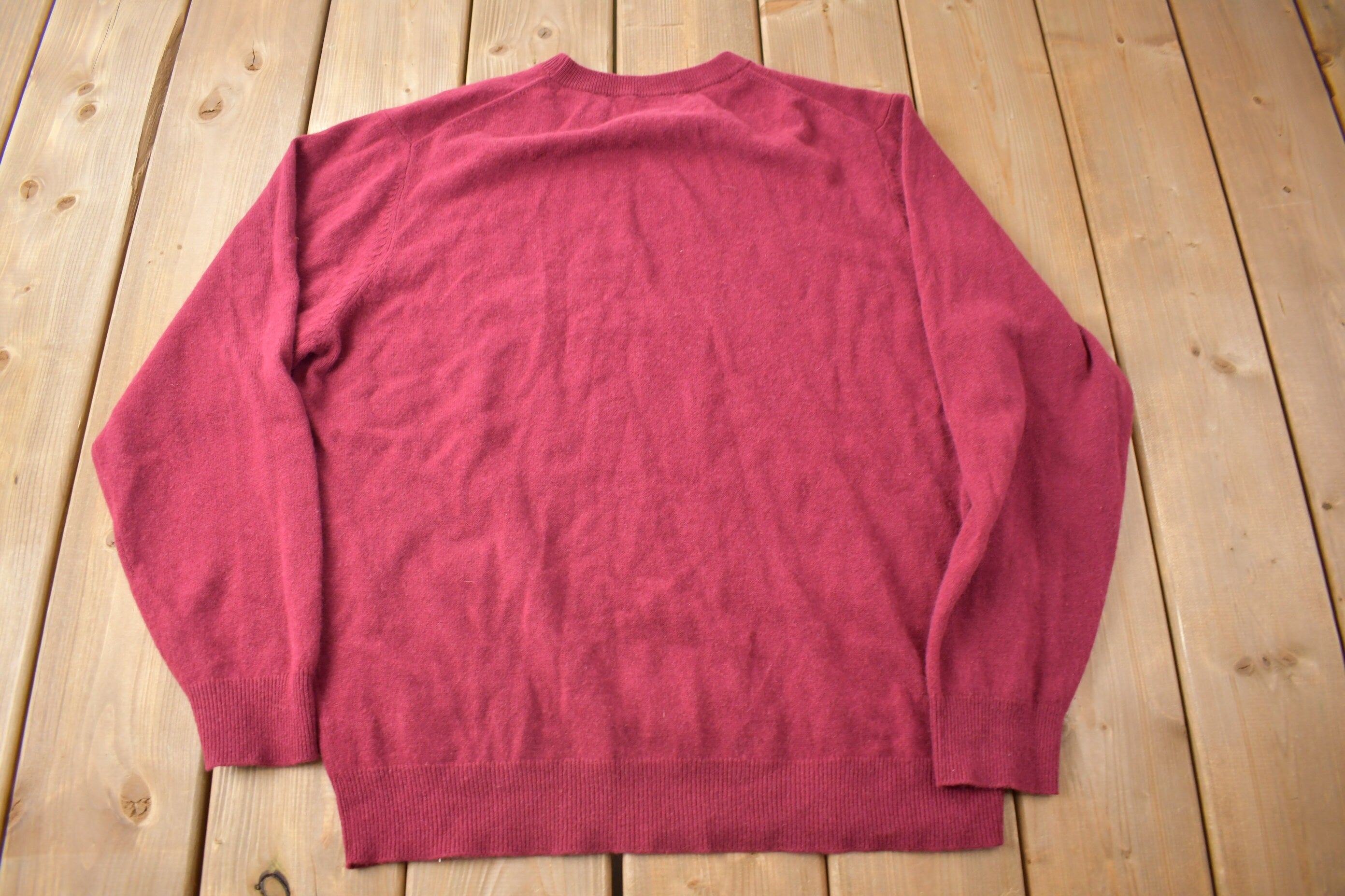 Vintage 1990s Jos. A. Bank 100% Cashmere Knit Sweater