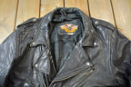 Vintage 1980s Leather Gold Biker Jacket - 44R