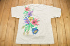 Vintage 1990s Panama Jack Tropical Flower Graphic T-Shirt