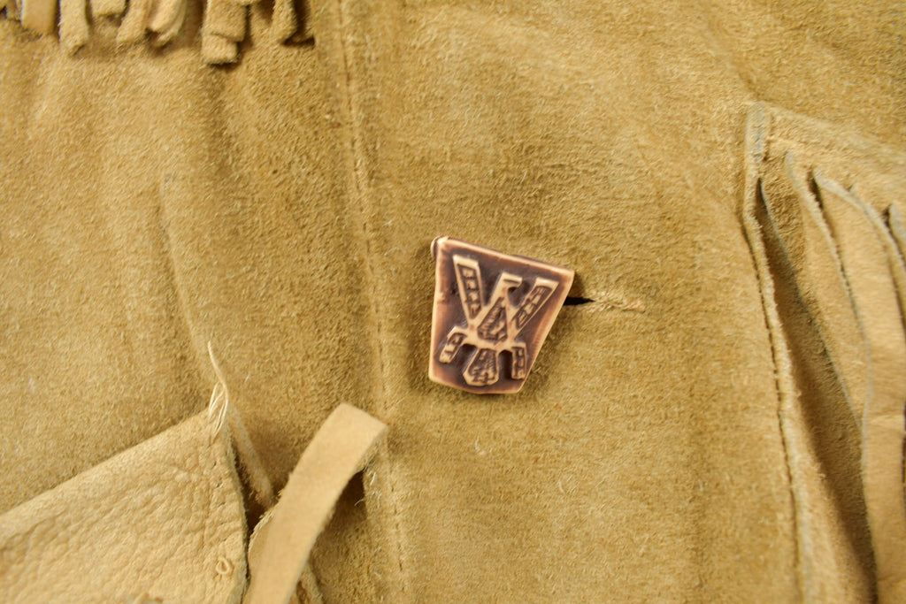 Vintage 1960s Golden Bear Fringe Leather Jacket
