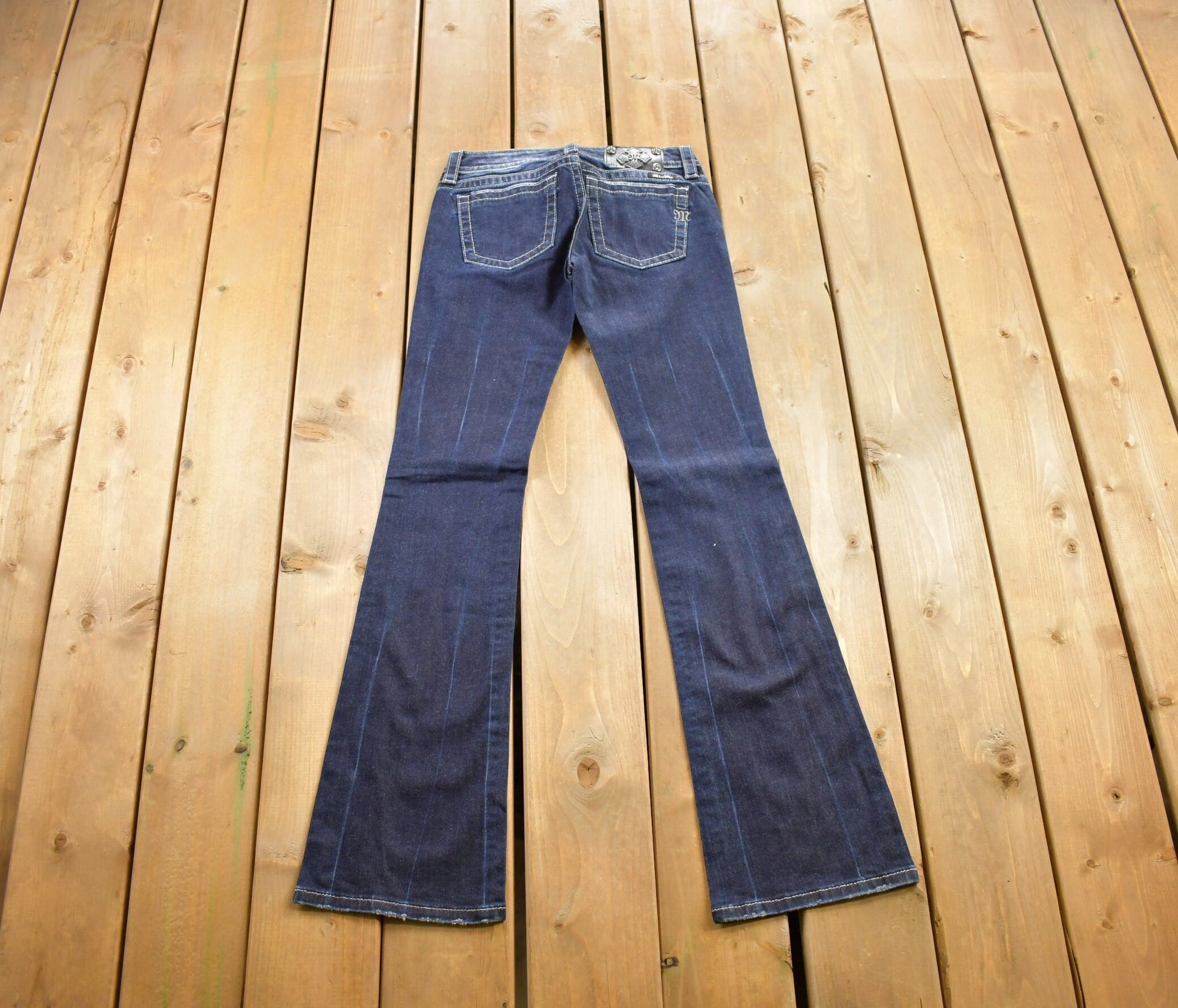 Vintage Y2K Miss Me Bedazzled Low Rise Jeans Size 26x33